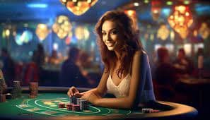 Studio live dealer pejuangtoto dengan meja blackjack dan roulette